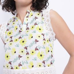 glitchez Busy Bee Conversational Print Crop Top image 2