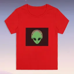 RCPL Bad Monkey Kids Red DJ Alien Printed Slim Fit T-shirt-picture-17