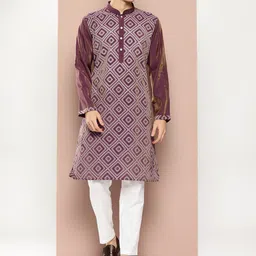 See Designs Men Printed Regular Kurta with Pyjamas image 5