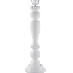 Homesake White & Navy Blue Solid Eureka Polka Handcrafted Table Lamp with Shade image 2