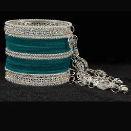 NMII Set Of 40 Velvet & Gemstone-Studded Bangles image 4