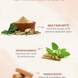 WOW SKIN SCIENCE Set of 2 Purifying Multani Mitti Face Wash with Ashwagandha - 100ml each image 4