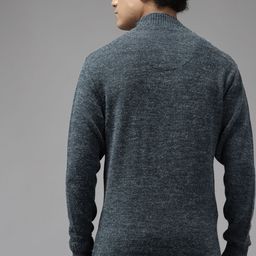 The Roadster Lifestyle Co. Men Green Solid Turtle Neck Pullover image 5
