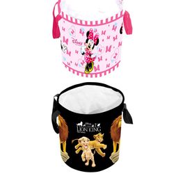 Kuber Industries Set Of 2 Disney Minnie Lion King Print Foldable Laundry Basket With Handles image 4