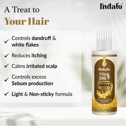 INDALO 11-in-One Herbal Anti-Dandruff Hair Oil with Neem & Brahmi - 100ml image 2