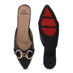 Carlton London Textured Party Block Mules with Buckles image 5