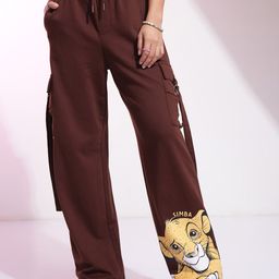 Tokyo Talkies Disney Women Cotton The Lion King Printed Cargo Trousers-image-21