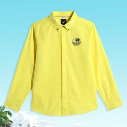 Allen Solly Junior Boys Yellow Solid Casual Shirt-image-83