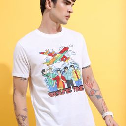 KETCH White Printed T-shirt-image-16