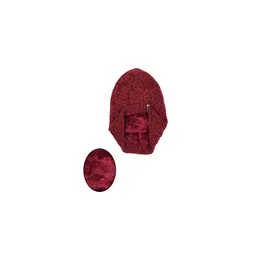 Bunnywave Unisex Red Self Design Beanie image 2