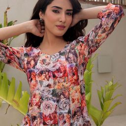 RANGREAL Printed Tunic With Palazzos image 5