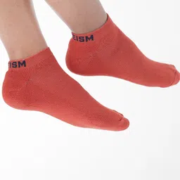 RAREISM Women Rust Red Solid Ankle-Length Bamboo Socks-24