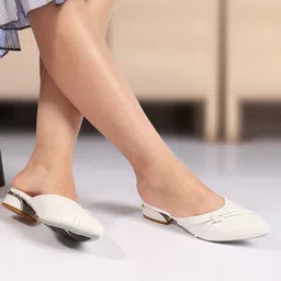 Carlton London Textured Party Block Mules with Bows image 5