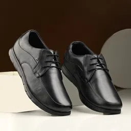 Egoss Men Textured Round Toe Lace-Ups Formal Derbys-image-10