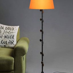 Homesake Black & Orange Solid Contemporary Club Lamp-26