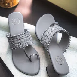 NR By Nidhi Rathi Embellished Open Toe Block Heels-24