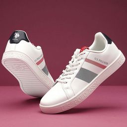 U.S. Polo Assn. Men Solid PU Sneakers With Striped Detail-image-33