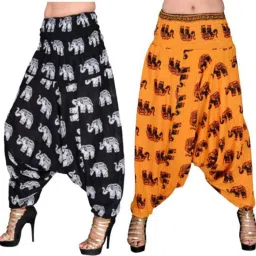 Animal Print Cotton Women Harem Pants-image-23