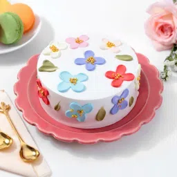 Flowers And Beads Serene Cake 1 KG-image-72