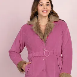 BUY NEW TREND Women Pink Lightweight Parka Jacket-picture-22