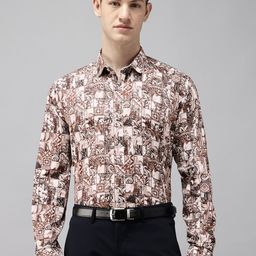 Van Heusen Pure Cotton Slim Fit Ethnic Printed Formal Shirt-picture-22