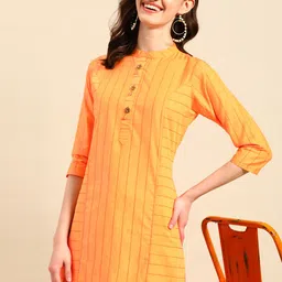 Sangria Striped Jacquard Kurta-image-33