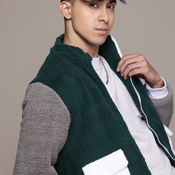 The Roadster Lifestyle Co. Fleece-Detail Bomber Jacket-47