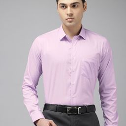 Van Heusen Self Design Slim Fit Opaque Formal Shirt-image-14