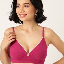 DressBerry Magenta Solid Non-Wired Non Padded Everyday Bra 9090-02-10