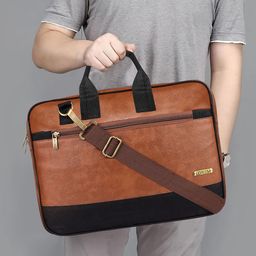LOREM Men Textured Laptop Bag-image-72