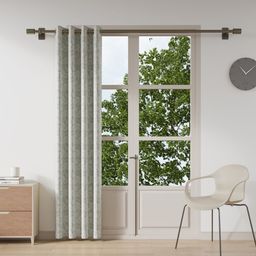 DDecor Beige & Green Floral Long Door Curtain-image-33