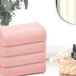 Anko Pale Pink 550 GSM Pure Cotton Malmo Antibacteria Hand Towel Set of 4-image-8
