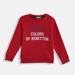 United Colors of Benetton Boys Brand Logo Typography Printed Sweatshirt-image-93