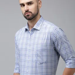 Park Avenue Slim Fit Checked Pure Cotton Formal Shirt-picture-31