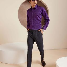 DENNISON Brand Logo Cotton Satin Shirt-image-79