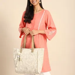 Anouk Floral Oversized Shopper Tote Bag with Tasselled-32