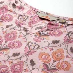 Anouk Ethnic Motifs Printed Pure Cotton Kurta with Trousers & With Dupatta image 5