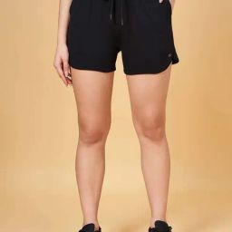 Ajile by Pantaloons Jet Black Cotton Sports Shorts-picture-26