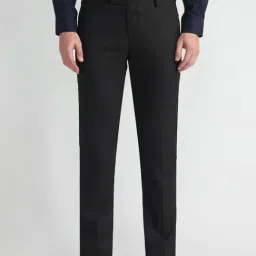 Arrow Black Straight Fit Trousers-picture-9