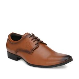 San Frissco Tan Derby Shoes-image-11