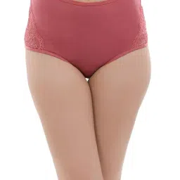 Clovia Pink Lace Hipster Panty-image-57