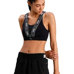 Puma Black Under Wired Non Padded Sports Bra-image-51
