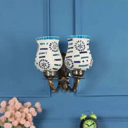 DecorativeRay Blue & White Iron Wall Light - Set of 1-image-96