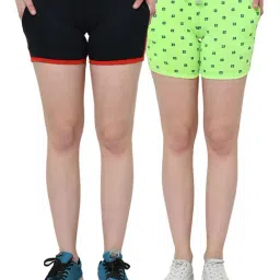 Vimal Jonney Multicolor Print Shorts Pack of 2-image-98