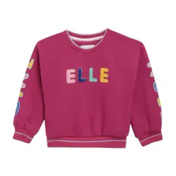 Elle Kids Magenta Regular Fit Sweatshirt-image-12