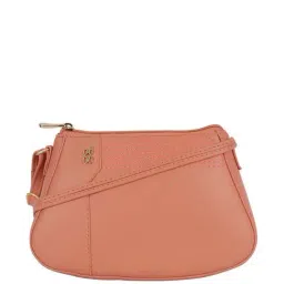 Baggit Peach Solid Medium Sling Handbag-image-86