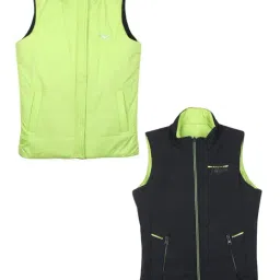 Monte Carlo Kids Black & Green Solid Reversible Jacket-image-44