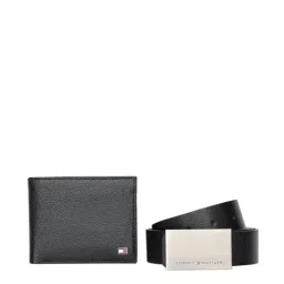 Tommy Hilfiger Black Casual Leather Bi-Fold Wallet with Belt Gift Set-9