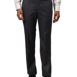 Park Avenue Grey Regular Fit Trousers-image-63