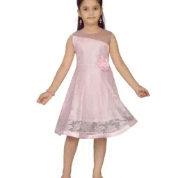 Aarika Kids Pink Floral Print Dress-image-19